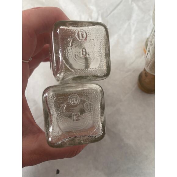 Watkins Antique 1960 Spice bottles with lids Set of 4 Atomic Pattern - Picture 4 of 9